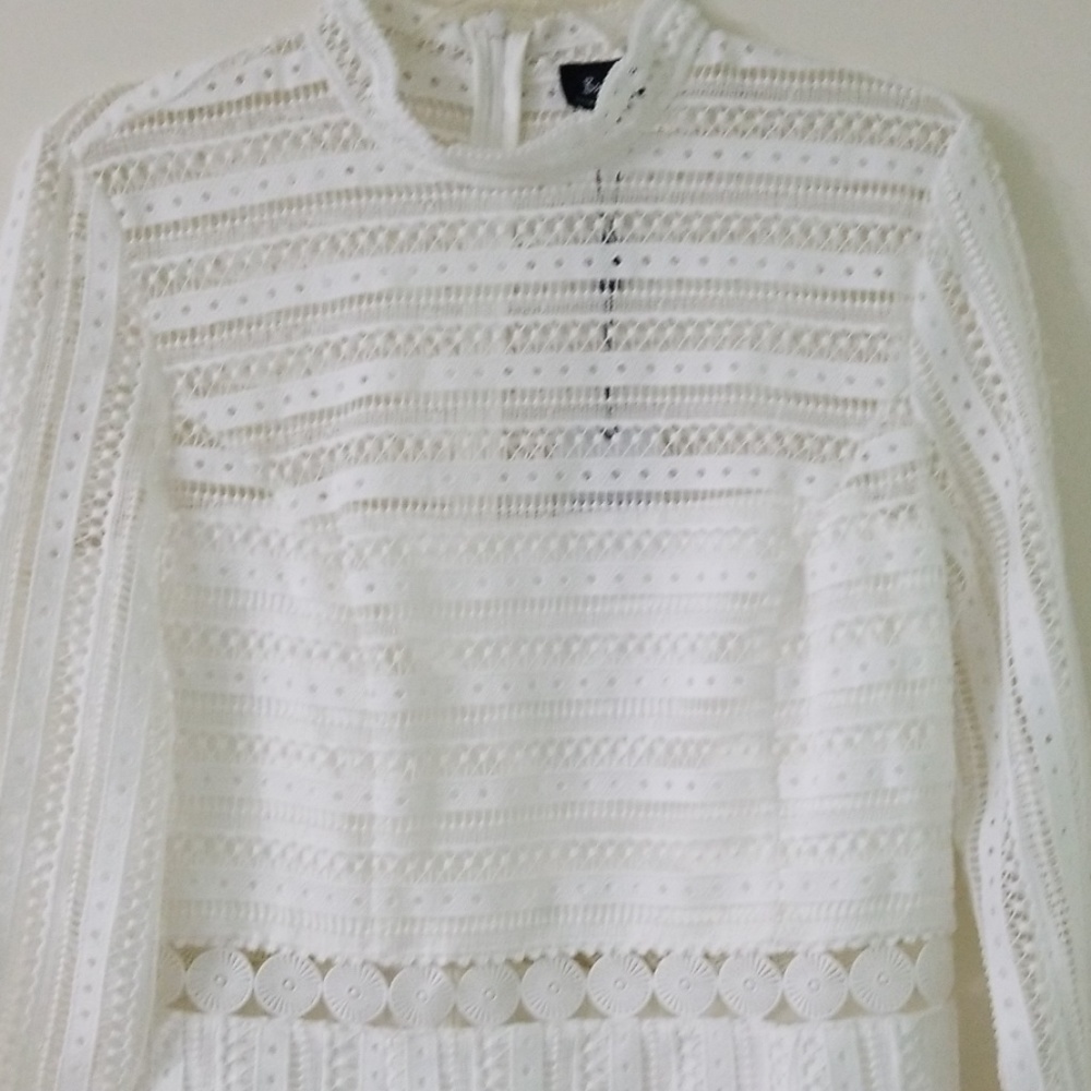 Bardot long sleeve ivory dress NWT - Picture 4 of 12